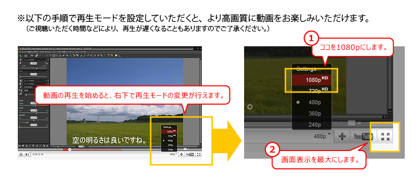 より高画質に、動画をお楽しみいただくために。